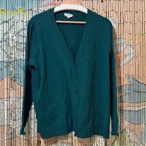 Candace Cameron Bure Button-Down Surfside Cardigan Sweater, Forest Green, XL
